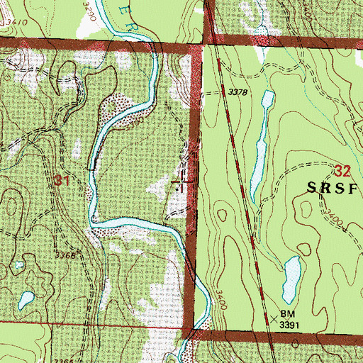 Topographic Map of 23N17W31ADDD01 Well, MT