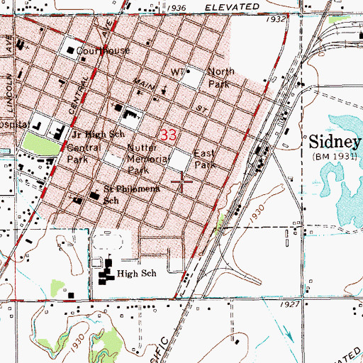 Topographic Map of 23N59E33DB__01 Well, MT
