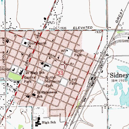 Topographic Map of 23N59E33AC__01 Well, MT