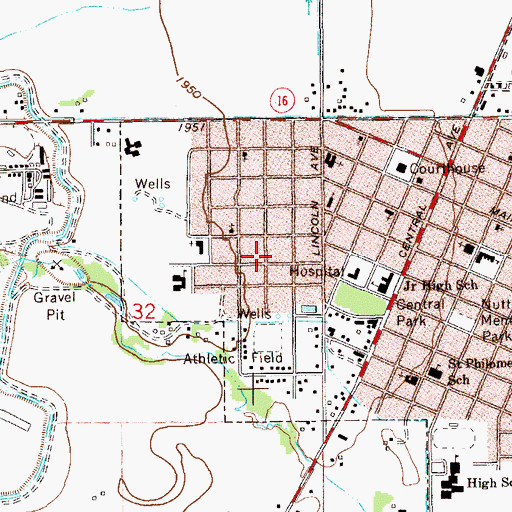 Topographic Map of 23N59E32AD__01 Well, MT