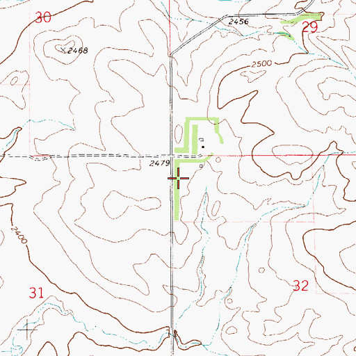 Topographic Map of 23N56E32BBBC01 Well, MT