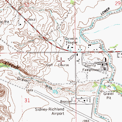 Topographic Map of 23N59E31AA__01 Well, MT