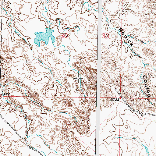 Topographic Map of 21N41E30AC_01_ Well, MT