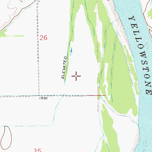 Topographic Map of 23N59E26DD__01 Well, MT