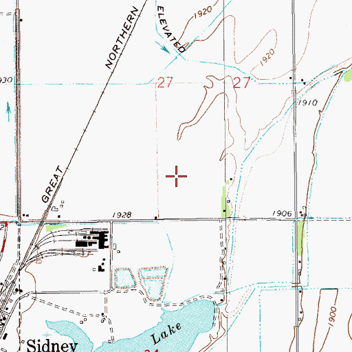 Topographic Map of 23N59E27DC__01 Well, MT