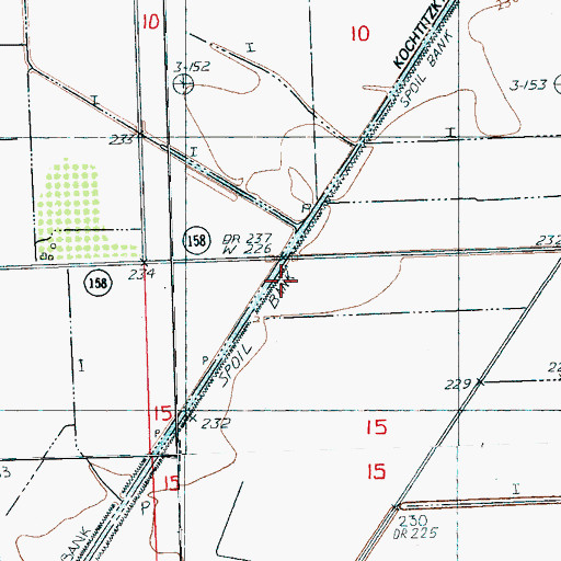Topographic Map of Kochtitzky Ditch Number 1, AR