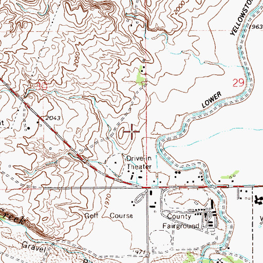 Topographic Map of 23N59E30DADD01 Well, MT