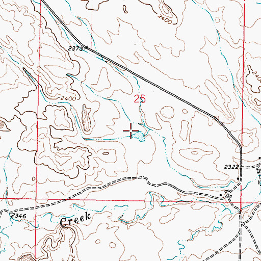 Topographic Map of 23N41E25D___01 Well, MT