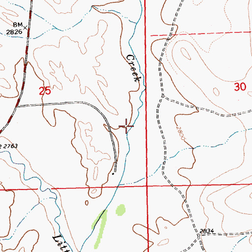 Topographic Map of 23N24W25DAD_01 Well, MT