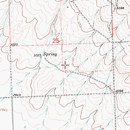 Topographic Map of 23N22W25DBC_01 Well, MT