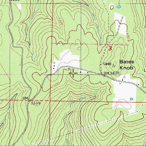 Topographic Map of Ladd School Number 2, AR