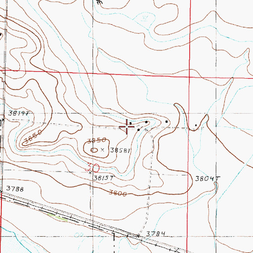 Topographic Map of 23N03W30ABDC01 Well, MT