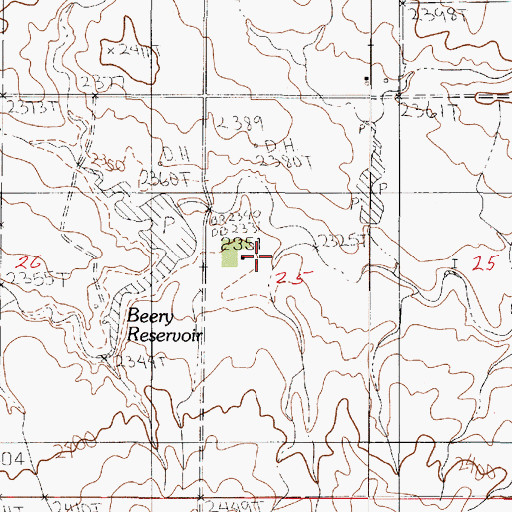 Topographic Map of 23N49E25BC__01 Well, MT