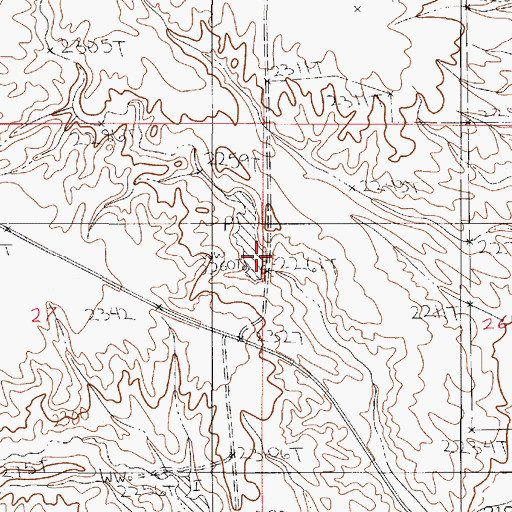 Topographic Map of 23N50E27ADAD01 Well, MT