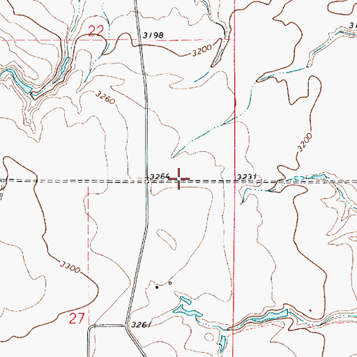 Topographic Map of 23N08E22DDDC01 Well, MT