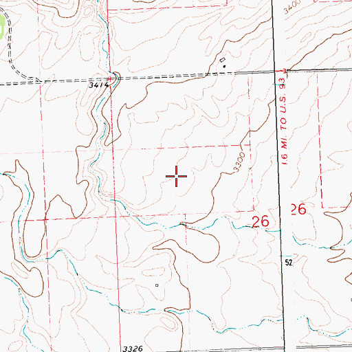 Topographic Map of 23N21W26BAC_01 Well, MT