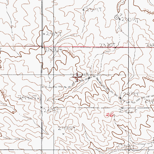 Topographic Map of 23N51E26BDBB01 Well, MT