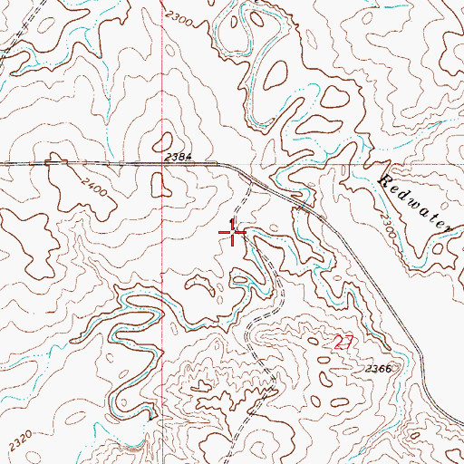 Topographic Map of 23N53E27BBDA01 Well, MT