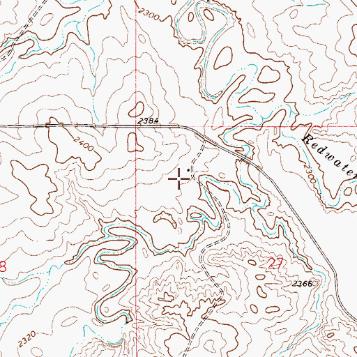 Topographic Map of 23N53E27BBDB01 Well, MT