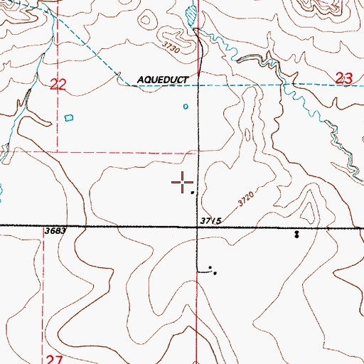 Topographic Map of 23N02E22DDAD01 Well, MT