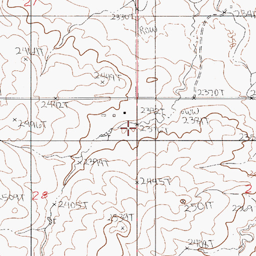Topographic Map of 23N52E28AAAC01 Well, MT