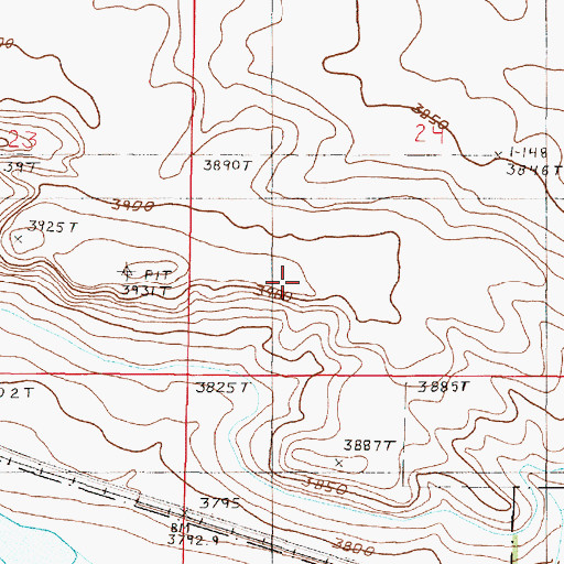 Topographic Map of 23N04W24C___01 Well, MT