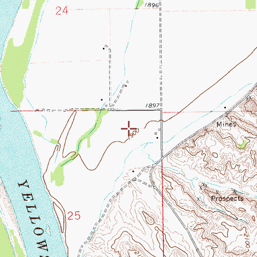Topographic Map of 23N59E25AA__01 Well, MT