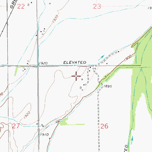Topographic Map of 23N59E26BA__01 Well, MT