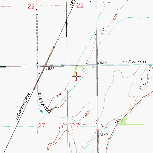 Topographic Map of 23N59E27AA__01 Well, MT