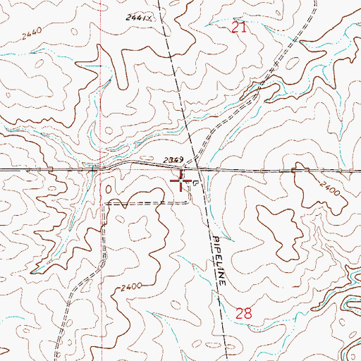 Topographic Map of 23N53E28BABB01 Well, MT