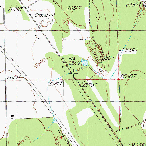 Topographic Map of 23N30W20DCDC01 Well, MT