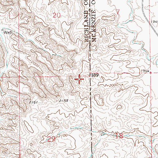 Topographic Map of 23N52E28AA__01 Well, MT
