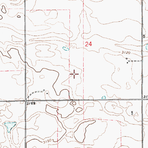 Topographic Map of 23N11E24CDDA01 Well, MT
