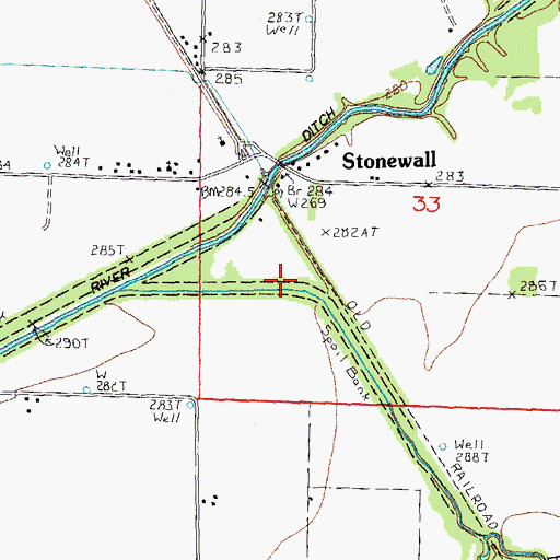 Topographic Map of Lateral Number 1, AR
