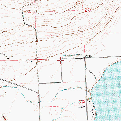 Topographic Map of 23N20W29BAB_01 Well, MT