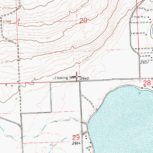 Topographic Map of 23N20W20DCC_01 Well, MT