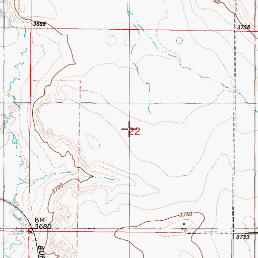 Topographic Map of 23N01W22____01 Well, MT