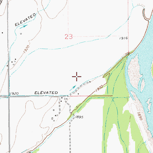 Topographic Map of 23N59E23DC__01 Well, MT