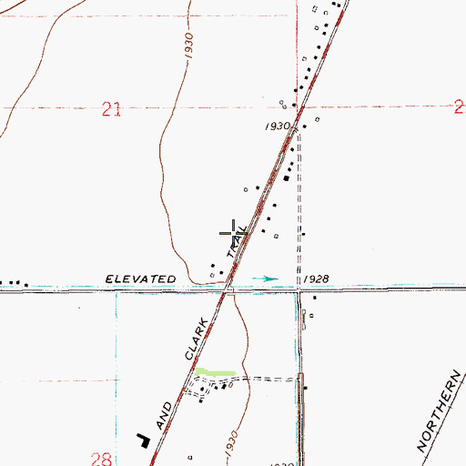 Topographic Map of 23N59E21DD__01 Well, MT