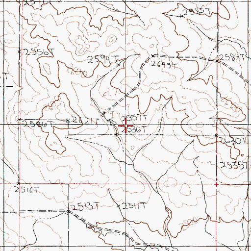 Topographic Map of 23N47E21CA__01 Well, MT