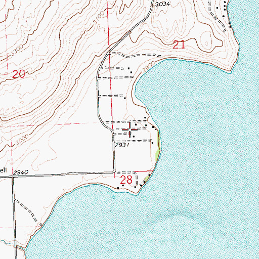 Topographic Map of 23N20W21CCB_01 Well, MT
