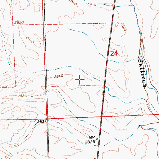 Topographic Map of 23N24W24CAC_01 Well, MT