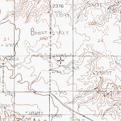 Topographic Map of 23N50E22CBCD01 Well, MT