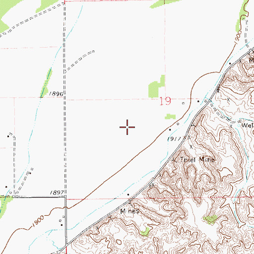 Topographic Map of 23N60E19CA__01 Well, MT