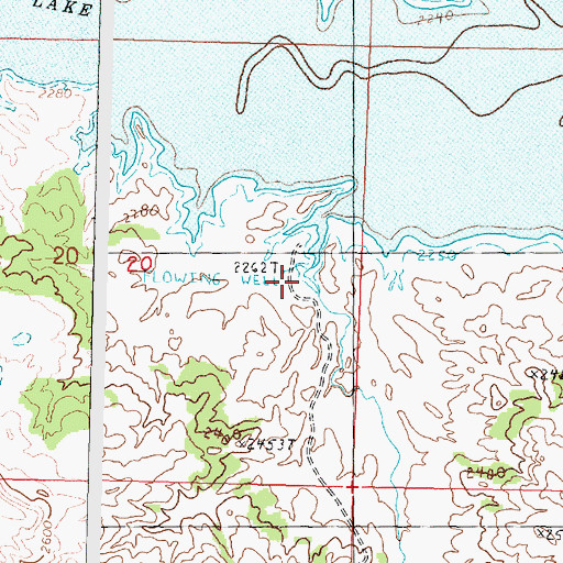 Topographic Map of 23N37E20DABA01 Well, MT