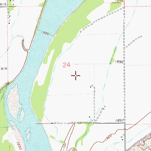 Topographic Map of 23N59E24DB__01 Well, MT