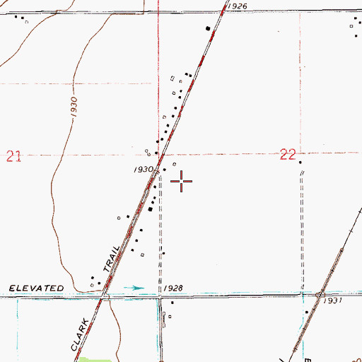 Topographic Map of 23N59E22CB__01 Well, MT