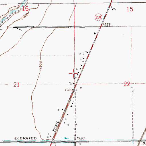 Topographic Map of 23N59E22BCCB01 Well, MT