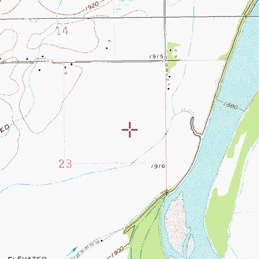 Topographic Map of 23N59E23AD__01 Well, MT