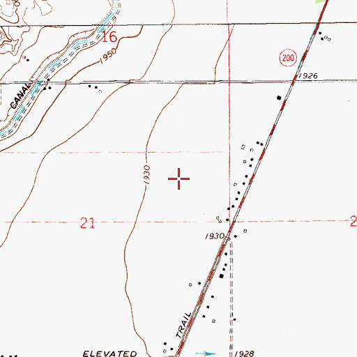 Topographic Map of 23N59E21AD__01 Well, MT